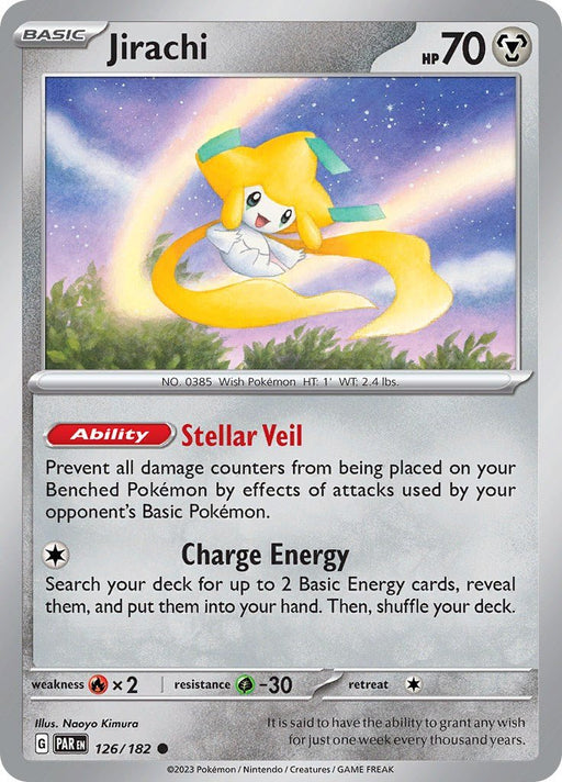 Pokemon Jirachi 126/182 SV04: Paradox Rift Reverse Holofoil - EternaCards