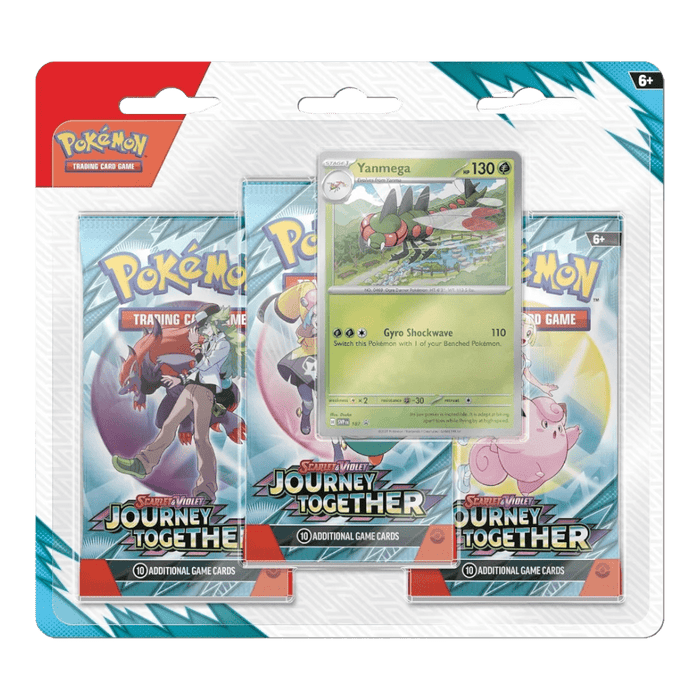 Pokemon Journey Together 3-Pack Blister (Yanmega/Scrafty Pokemon Journey Together 3-Pack Blister (Yanmega/Scrafty