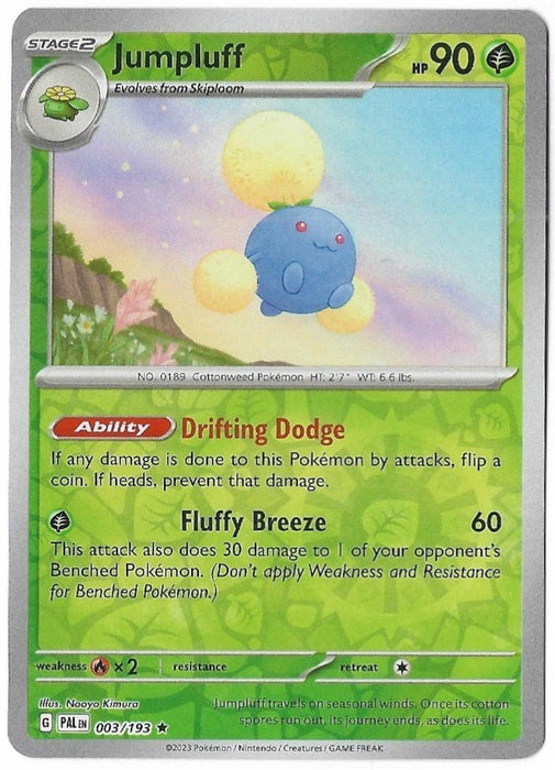 Pokemon Jumpluff 003/193 SV02: Paldea Evolved Reverse Holo - Eterna Cards