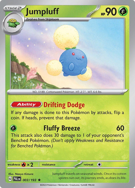 Pokemon Jumpluff 003/193 SV02: Paldea Evolved Reverse Holo - EternaCards