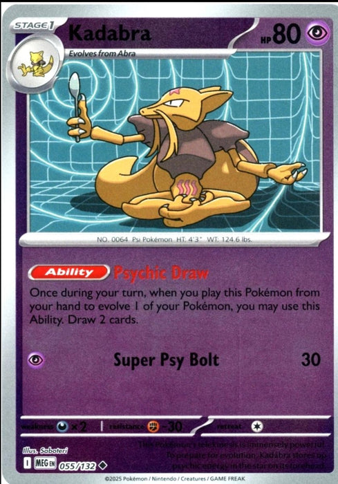 Pokemon Kadabra 055/132 ME01: Mega Evolution Normal - Eterna Cards