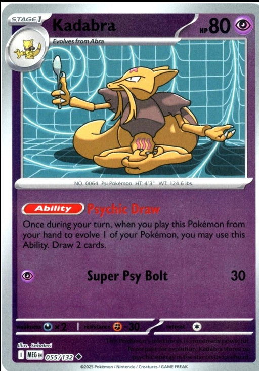 Pokemon Kadabra 055/132 ME01: Mega Evolution Normal - Eterna Cards