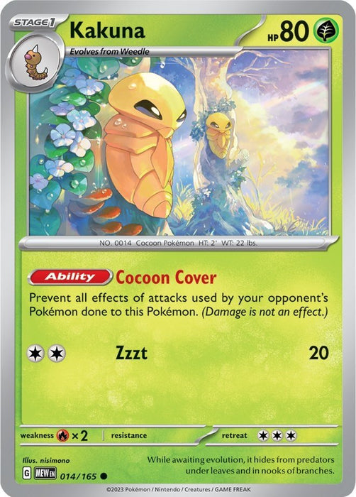 Pokemon Kakuna 014/165 SV: Scarlet & Violet 151 Reverse Holo - EternaCards