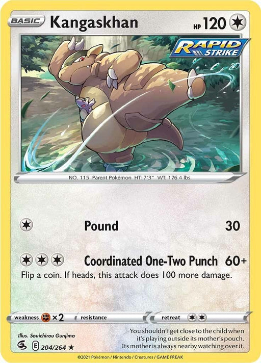 Pokemon Kangaskhan 204/264 SWSH08: Fusion Strike Normal - Eterna Cards