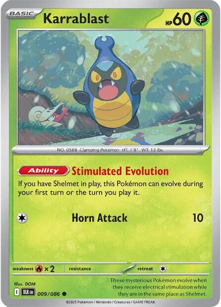 Pokemon Karrablast 009/086 SV: Black Bolt Reverse Holo - EternaCards