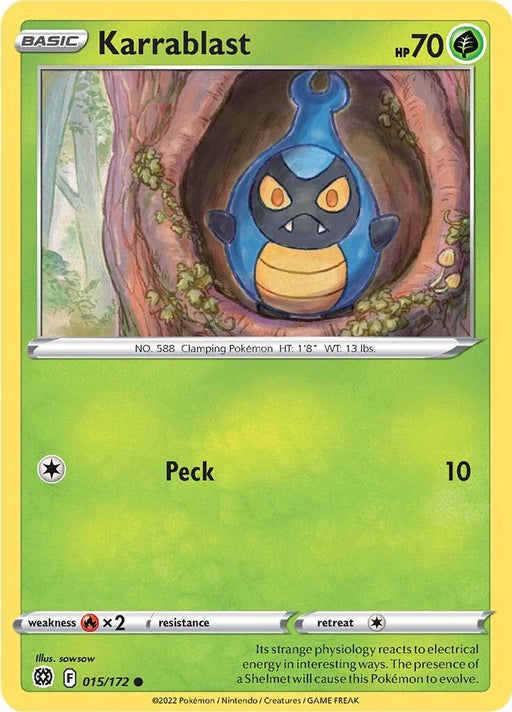 Pokemon Karrablast 015/172 SWSH09: Brilliant Stars Reverse Holo - EternaCards