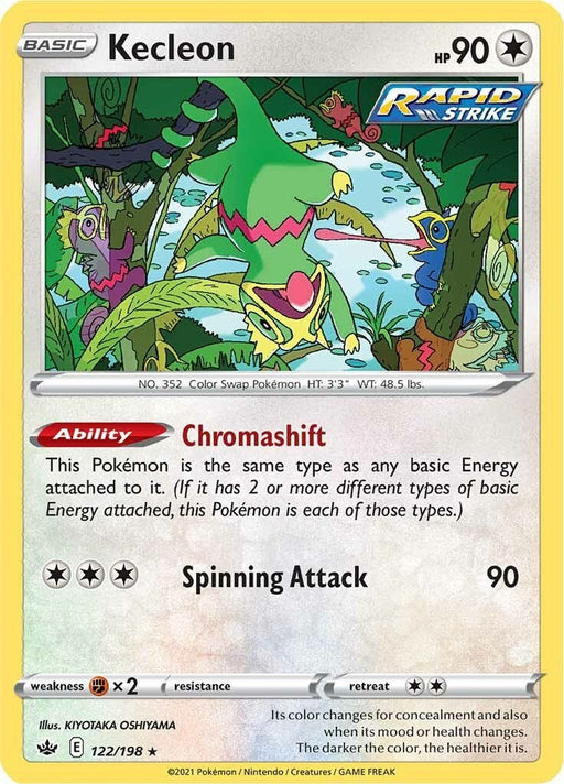 Pokemon Kecleon 122/198 SWSH06: Chilling Reign Normal - Eterna Cards