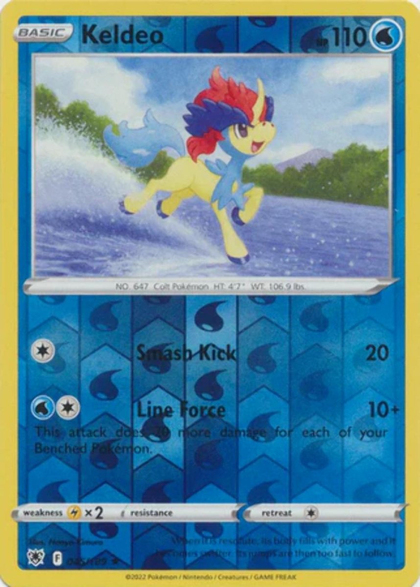 Pokemon Keldeo 045/189 SWSH10: Astral Radiance Holo