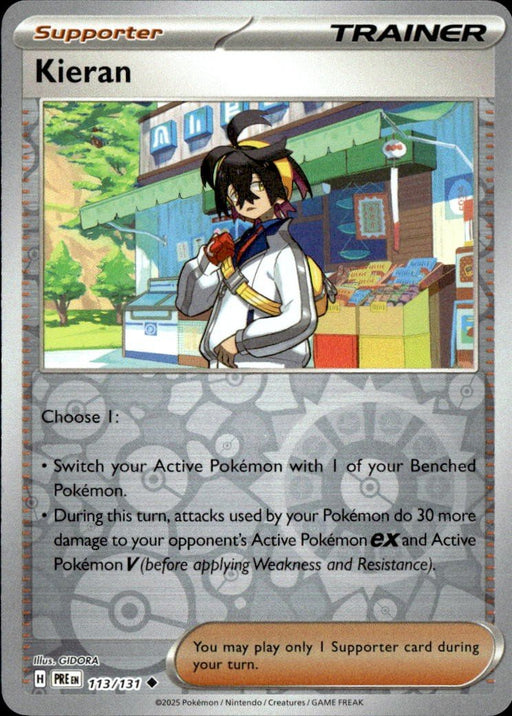 Pokemon Kieran - 113/131 SV: Prismatic Evolutions Reverse Holo - Eterna Cards