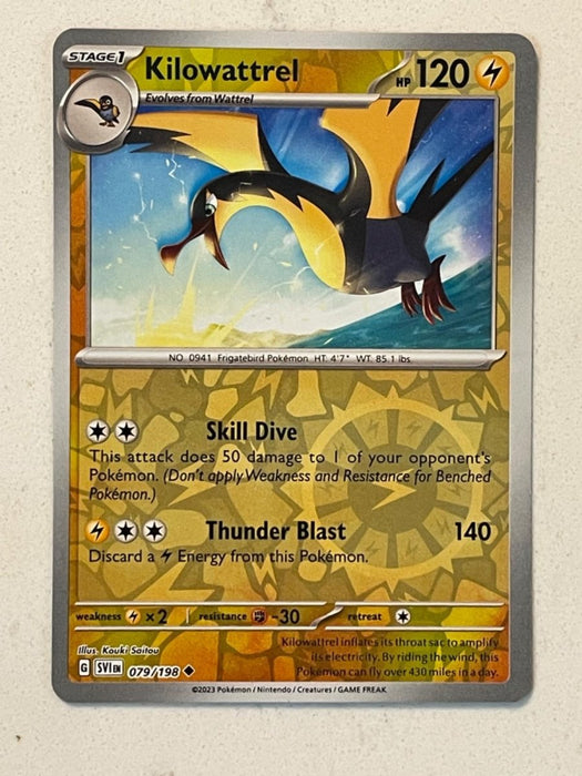 Pokemon Kilowattrel 079/198 SV01: Scarlet & Violet Base Set Normal - Eterna Cards