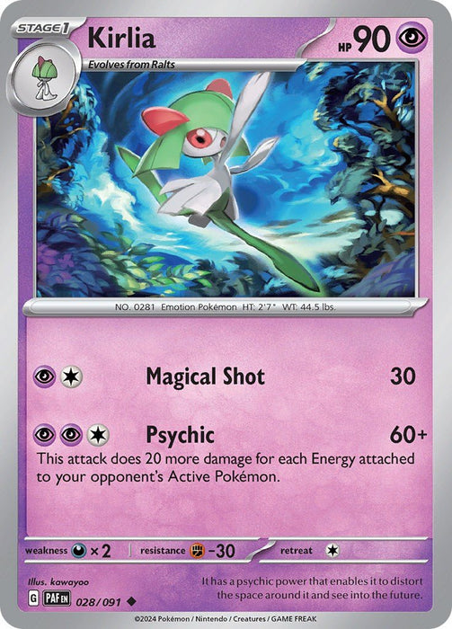 Pokemon Kirlia - 028/091 028/091 SV: Paldean Fates Normal - EternaCards