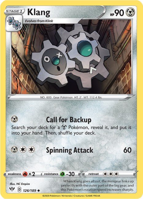 Pokemon Klang 126/189 SWSH03: Darkness Ablaze Normal - EternaCards