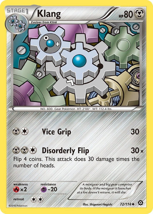 Pokemon Klang 72/114 XY - Steam Siege Normal - Eterna Cards