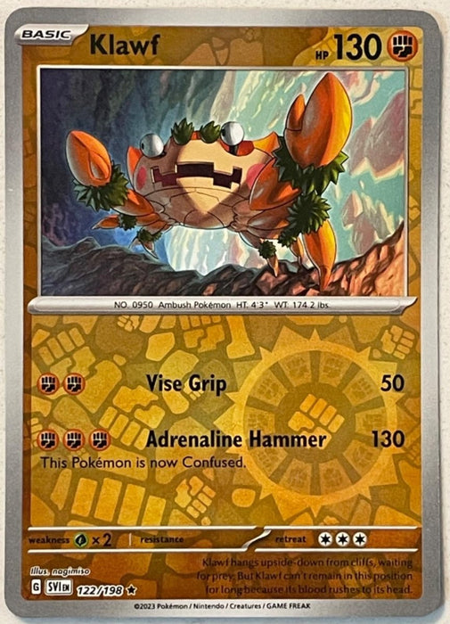 Pokemon Klawf - 122/198 SV01: Scarlet & Violet Base Set Holo - Eterna Cards