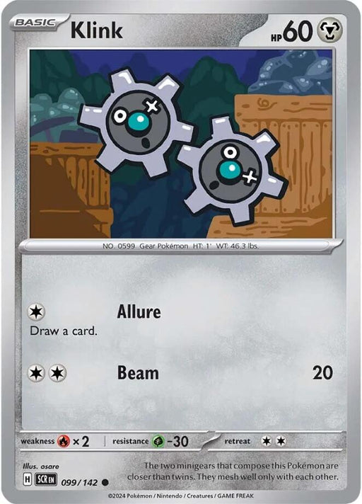 Pokemon Klink 099/142 SV07: Stellar Crown Reverse Holo - EternaCards