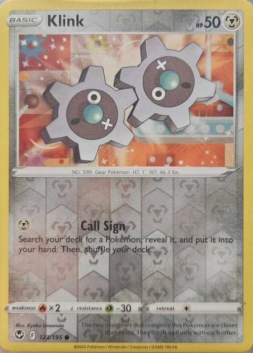 Pokemon Klink 123/195 SWSH12: Silver Tempest Normal - Eterna Cards
