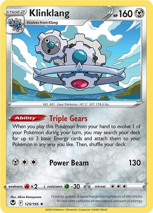 Pokemon Klinklang 125/195 SWSH12: Silver Tempest Reverse Holo - EternaCards