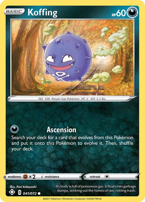 Pokemon Koffing 041/072 Shining Fates Normal - EternaCards