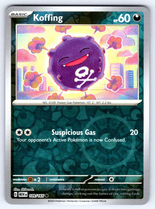 Pokemon Koffing 109/165 SV: Scarlet & Violet 151 Normal - Eterna Cards