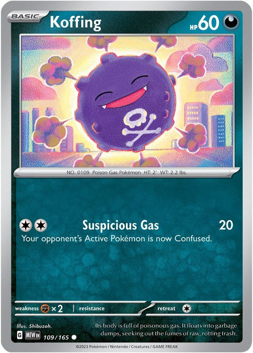 Pokemon Koffing 109/165 SV: Scarlet & Violet 151 Reverse Holo - EternaCards