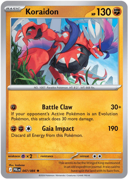 Pokemon Koraidon 047/084 ME05: Pitch Black Reverse Holo - Eterna Cards