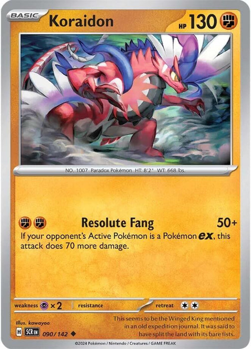 Pokemon Koraidon 090/142 SV07: Stellar Crown Normal - EternaCards