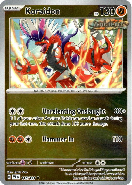 Pokemon Koraidon 116/191 SV08: Surging Sparks Normal - Eterna Cards