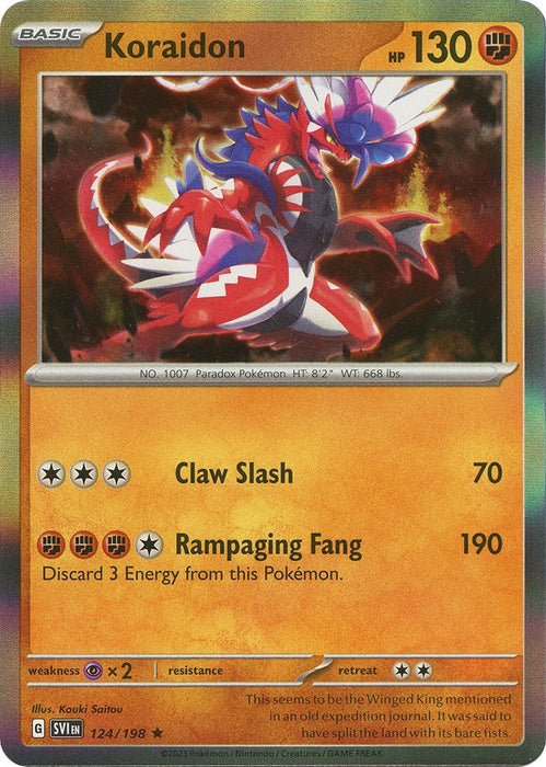 Pokemon Koraidon 124/198 SV01: Scarlet & Violet Base Set Holo - EternaCards