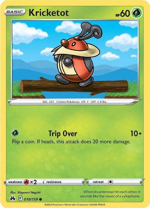 Pokemon Kricketot 010/159 SWSH: Crown Zenith Reverse Holo - EternaCards