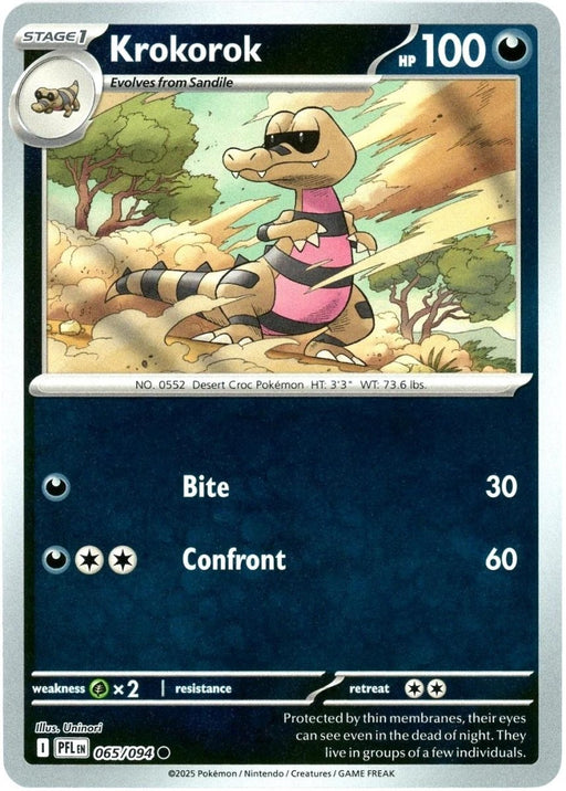 Pokemon Krokorok 065/094 ME02: Phantasmal Flames Normal - Eterna Cards
