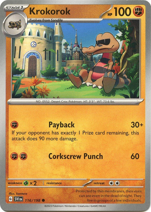 Pokemon Krokorok 116/198 SV01: Scarlet & Violet Base Set Normal - EternaCards