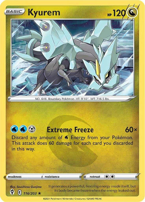 Pokemon Kyurem 116/203 SWSH07: Evolving Skies Reverse Holo - EternaCards