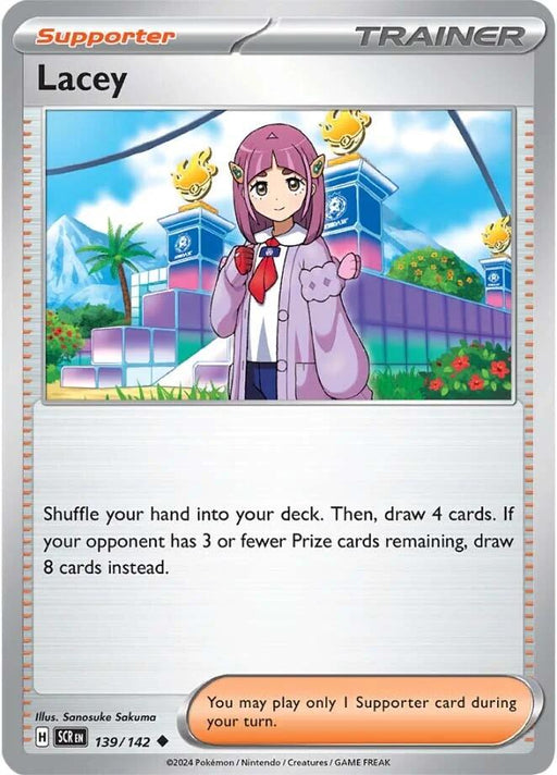 Pokemon Lacey - 139/142 139/142 SV07: Stellar Crown Reverse Holo - EternaCards