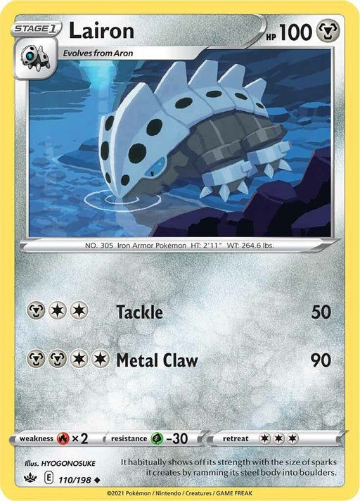 Pokemon Lairon 110/198 SWSH06: Chilling Reign Normal - EternaCards