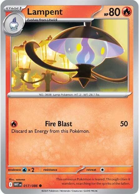 Pokemon Lampent 017/086 SV: White Flare Normal - EternaCards