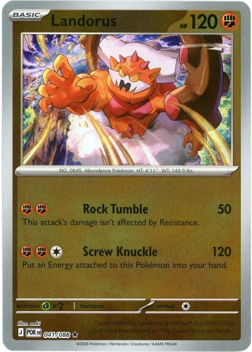 Pokemon Landorus 041/088 ME03: Perfect Order Holo - Eterna Cards