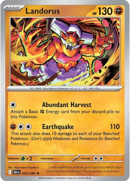 Pokemon Landorus 053/086 SV: Black Bolt Reverse Holo - Eterna Cards