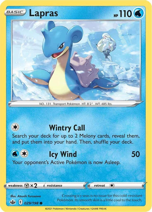 Pokemon Lapras 029/198 SWSH06: Chilling Reign Normal - Eterna Cards