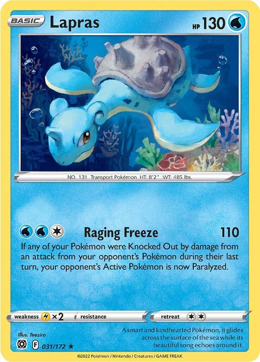 Pokemon Lapras 031/172 SWSH09: Brilliant Stars Normal - Eterna Cards