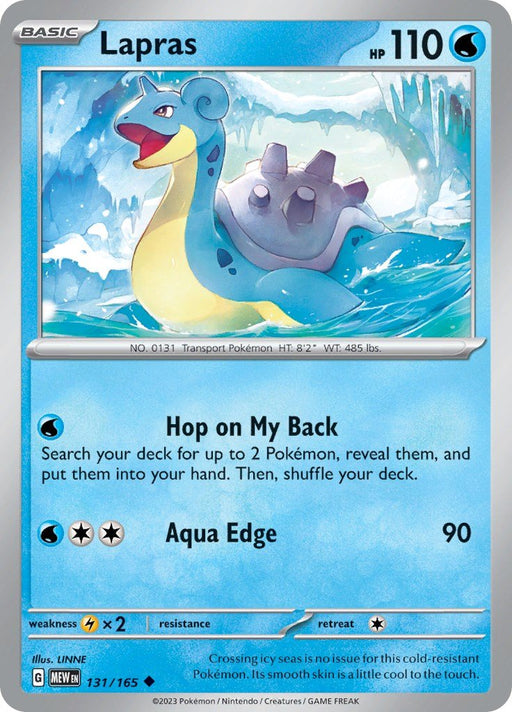 Pokemon Lapras 131/165 SV: Scarlet & Violet 151 Normal - EternaCards