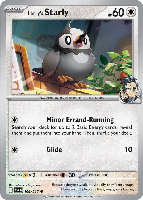 Pokemon Larry's Starly 168/217 ME: Ascended Heroes Normal - EternaCards