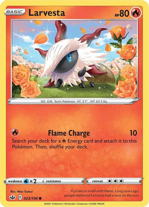 Pokemon Larvesta 023/198 SWSH06: Chilling Reign Normal - EternaCards