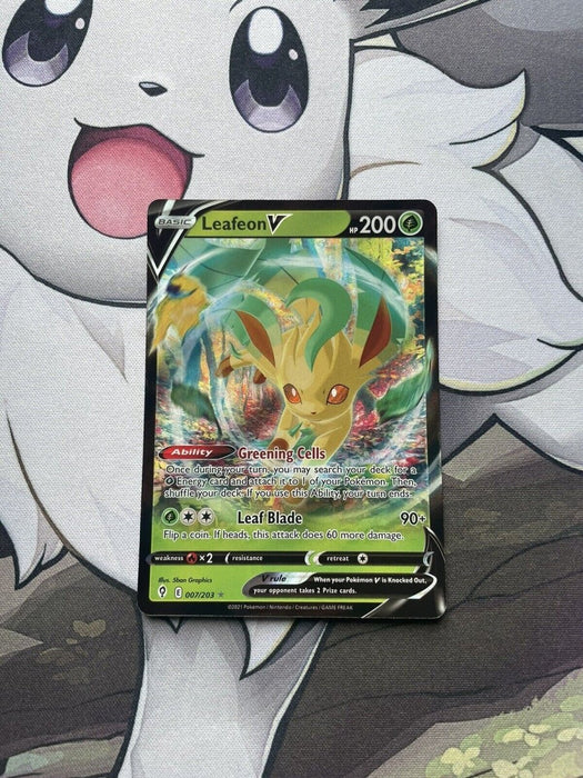 Pokemon - Leafeon V  - 007/203 - Evolving Skies - Ultra Rare - EternaCards