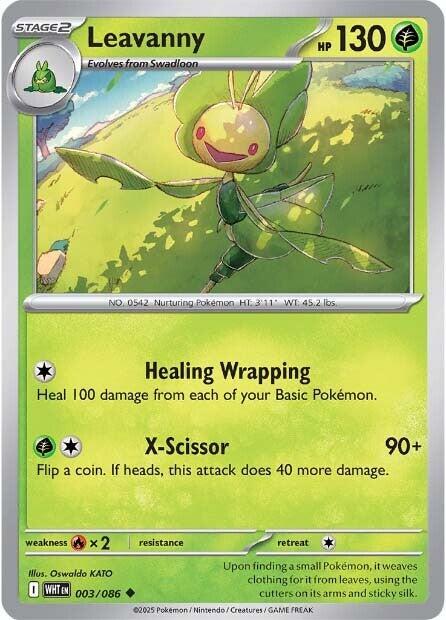 Pokemon Leavanny 003/086 SV: White Flare Reverse Holo - Eterna Cards