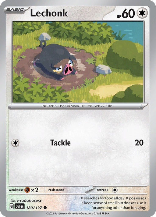 Pokemon Lechonk - 180/197 180/197 SV03: Obsidian Flames Normal - EternaCards