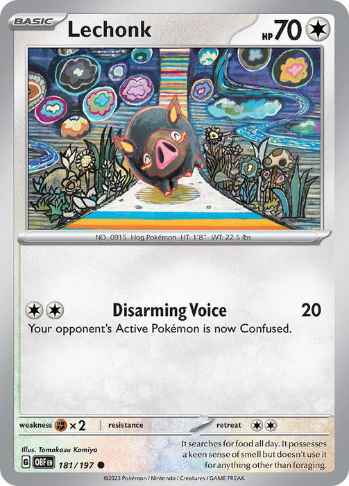 Pokemon Lechonk - 181/197 SV03: Obsidian Flames Normal - EternaCards