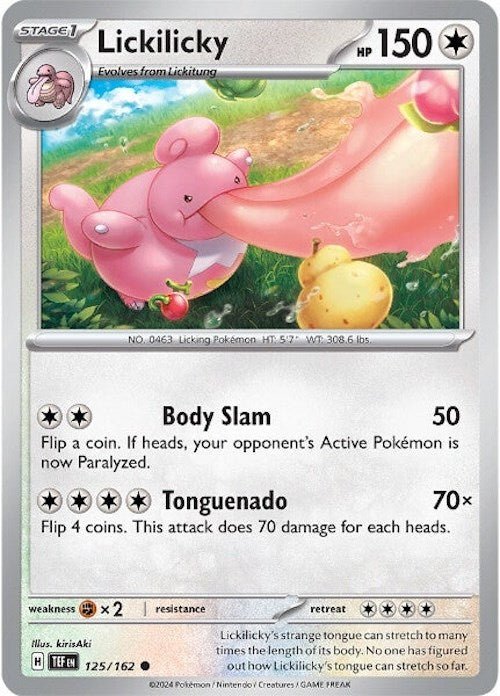 Pokemon Lickilicky 125/162 SV05: Temporal Forces Reverse Holo - EternaCards