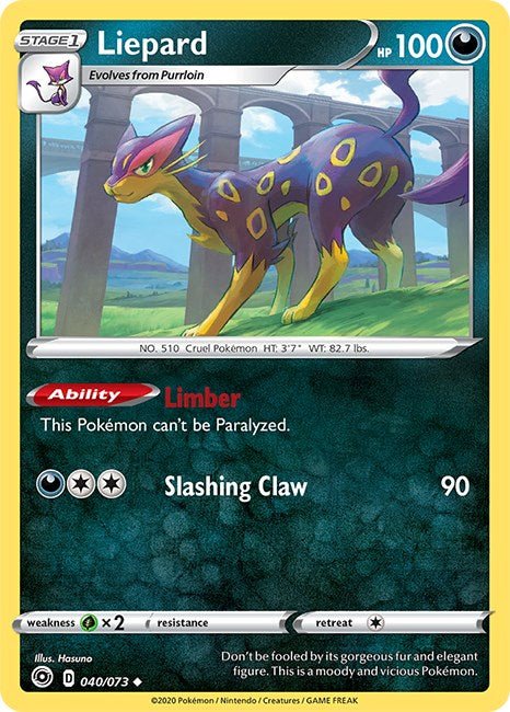 Pokemon Liepard 40/73 Champion's Path Normal - Eterna Cards