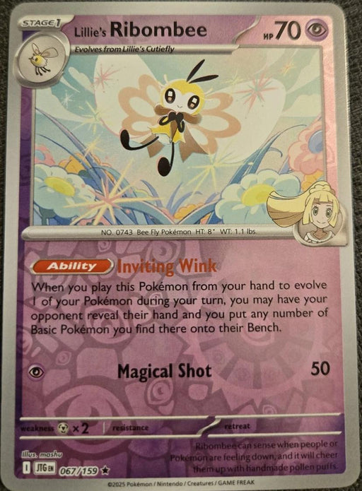 Pokemon Lillie's Ribombee - 067/159 SV09: Journey Together Holo - Eterna Cards