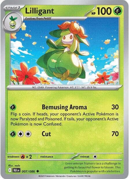 Pokemon Lilligant 007/086 SV: Black Bolt Reverse Holo - EternaCards